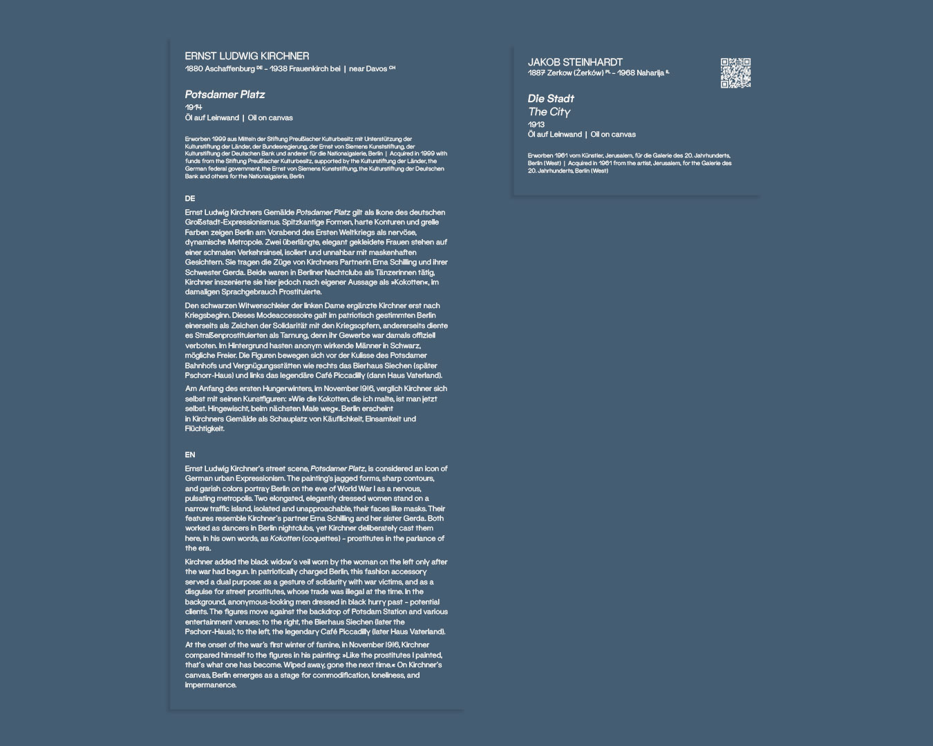 Grafiklayout weiße Schrift auf petrolblauem Hintergrund